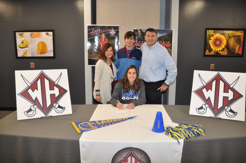 Chloe Hitt Lander University National Golf Signing Day