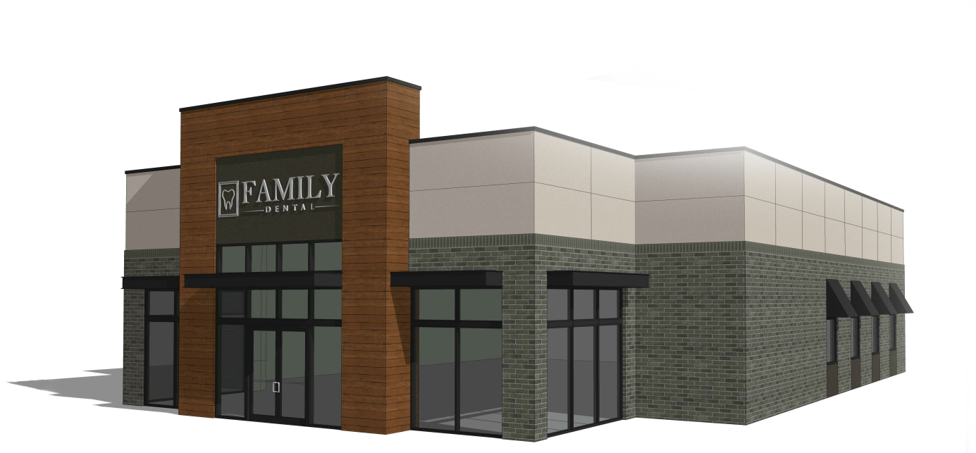 Virtual Rendering of the exterior of Hearland Dental